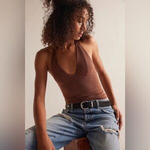 Free people Still Here Lurex Halter Cami